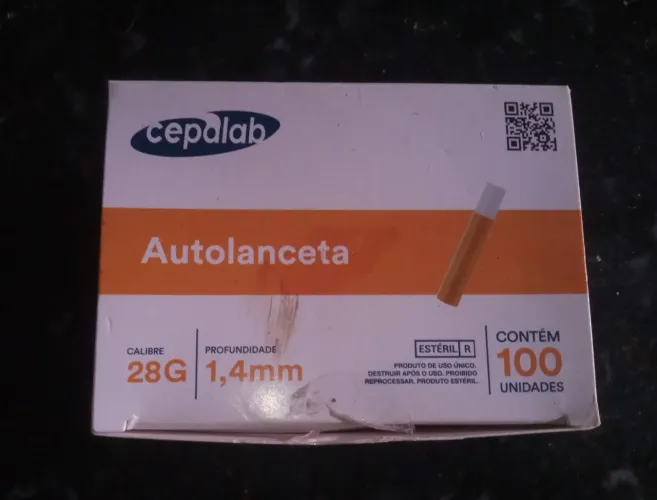 Autolanceta Cepalab 28G 1,4mm - 100 Unidades