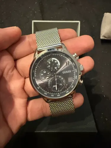 Relógio Masculino com Pulseira Metálica Guess Original - Prata (Modelo 92765G0GDNA1)