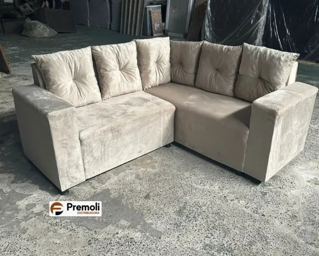 Sofá de Canto Confortável e Elegante