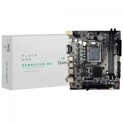 Placa Mãe LGA1151 H110 DXMBH110G DDR4 c/ M.2 6ª e 7ª Geração Duex  - WZetta