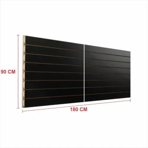 Painel canaletado 90x90 Preto kit placa mdf loja canaletado canelado E-