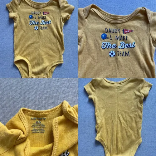 Body Carters Amarelo - Tamanho NB (Recém-nascido)