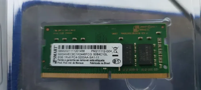 Memória RAM SMART 16GB DDR4 Notebook