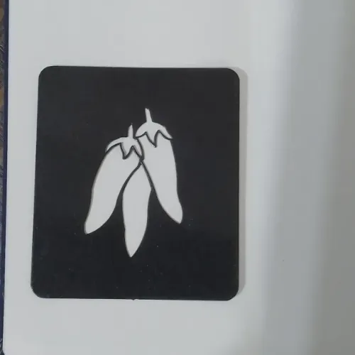 Stencil metalico imagem Pimentas