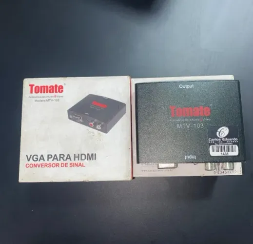 VGA PARA HDMI  CONVERSOR DE SINAL TOMATE MTV 103