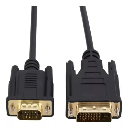 Cabo Adaptador Vga Do 1 Dvi-d 24+5 Macho Em 1 Vga Macho Cablee Preto Do 1.8m