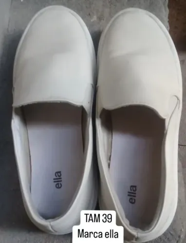 Tênis Casual Feminino Ella - Branco - Tamanho 39