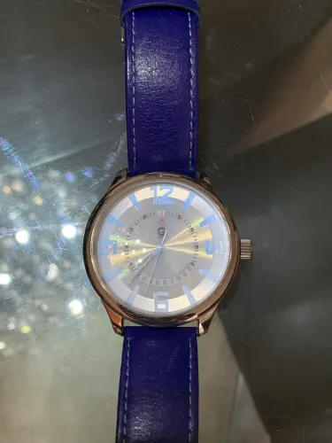 Relógio Guess Aço Inoxidável resistente à água pulseira azul 