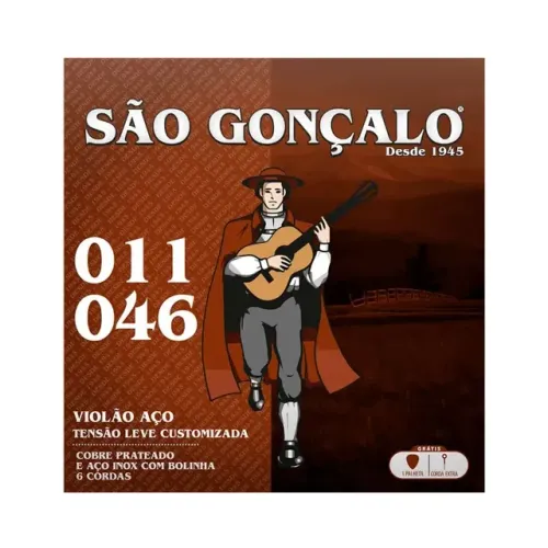 Corda São Gonçalo P/ Violão Aço Customizado 11/46 - EC0441