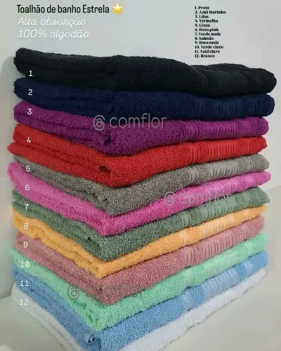 Toalha De Banho Estrela Alta Absorção E Confortável - Entrega Grátis