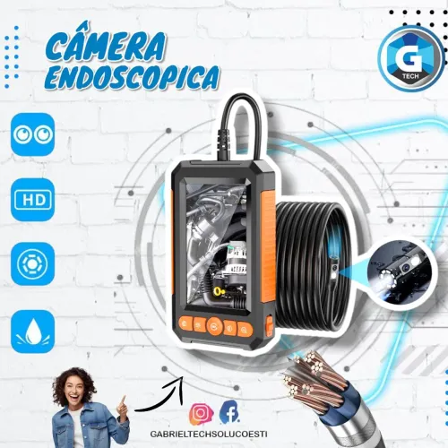 Câmera Endoscópica profissional com Tela 4.3 1080p Led - Gtech