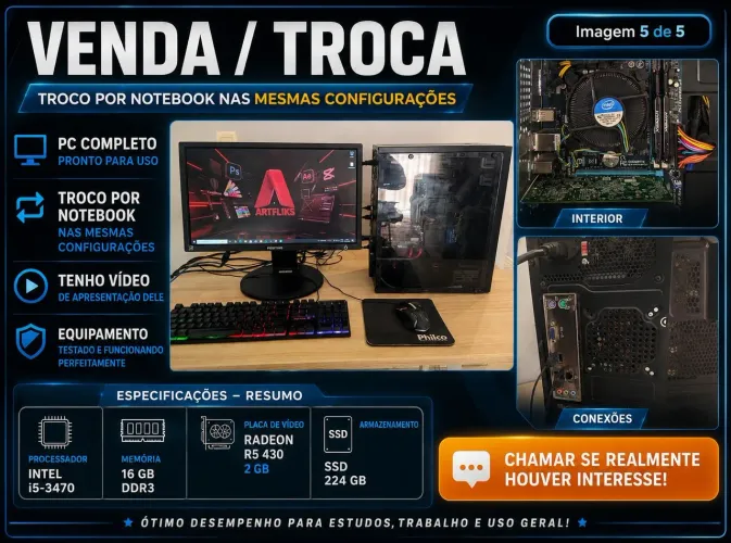 TROCA POR NOTEBOOK!
