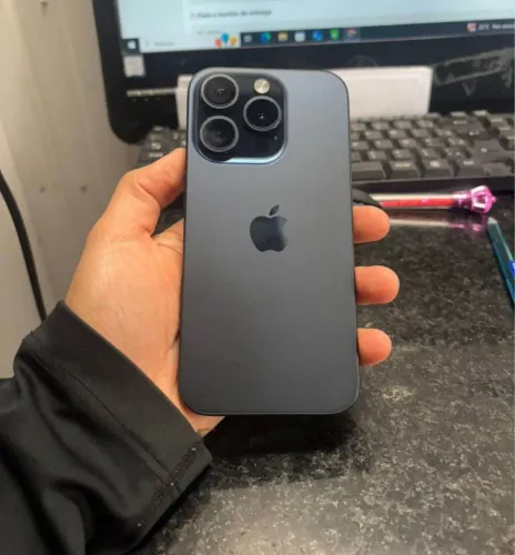 iPhone 15 pro azul 128gb caixa e nota fiscal 