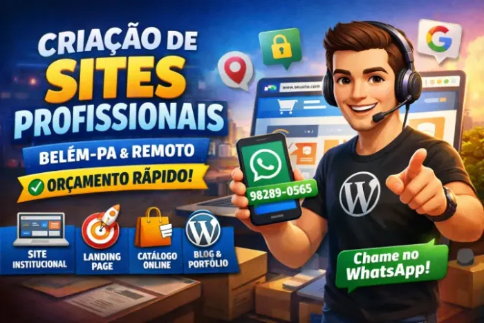 Seu Site Profissional Pronto para Vender | Belém-PA e Remoto | Orçamento Rápido
