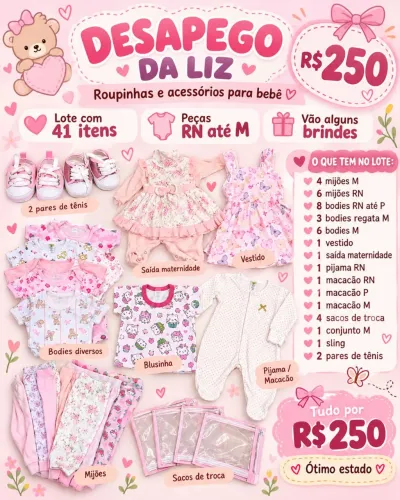 Desapego roupas e assessórios de bebê - feminino