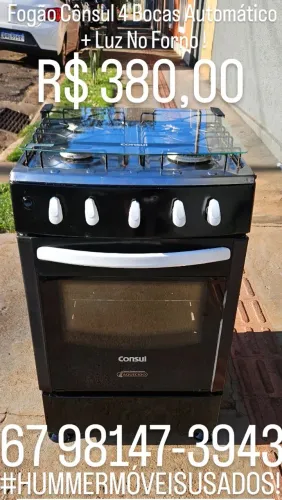 Vende - Se Fogão Cônsul 4 Bocas Automático + Luz No Forno !