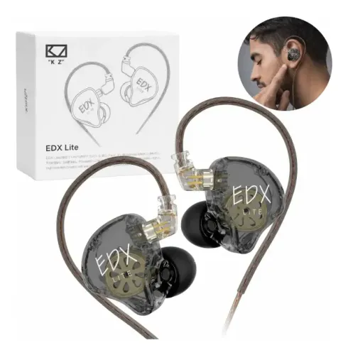 Fone De Ouvido Com Microfone Kz Edx Lite Premium Dj Gamer In-ear