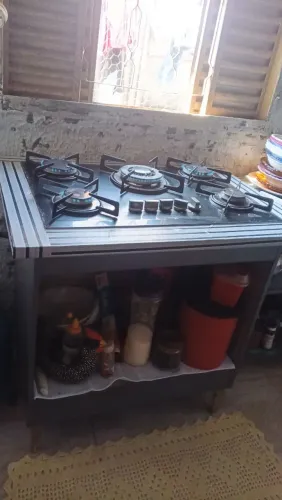 Fogão Cooktop 5 bocas tripa chama ,acompanha balcão