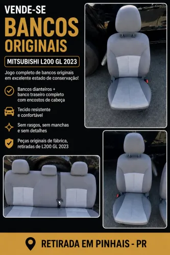 BANCOS ORIGINAIS MITSUBISHI L200 GL 2023