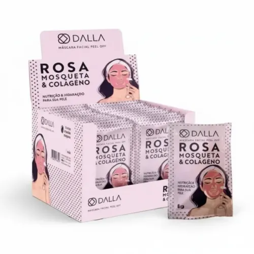 10 Máscaras Facial Peel Off Rosa Mosqueta & Colágeno Dalla