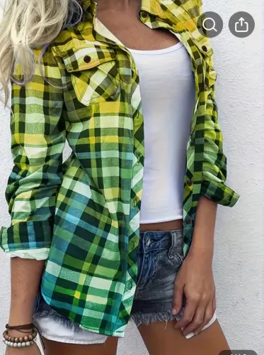 Camisa feminina xadrez 