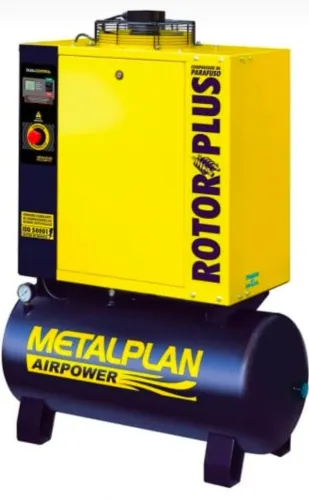 Compressor de Ar Parafuso Rotor Plus 15HP 9 Bar 55,9 Pés 152L 220V METALPLAN