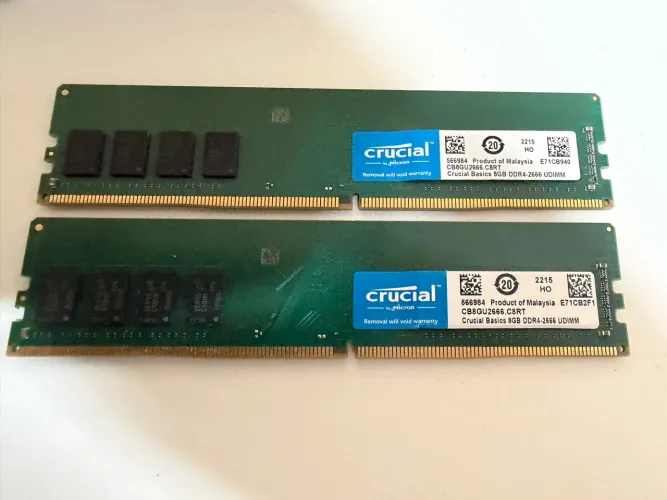 16Gb DDR4 RAM Crucial 2666MHz