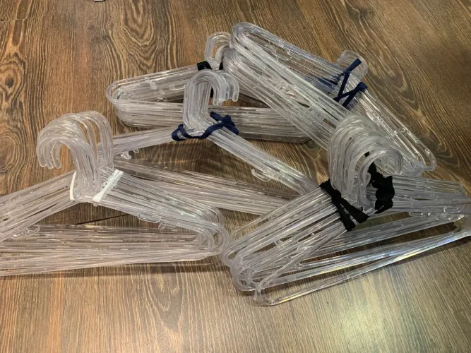 Cabides Acrílicos Transparentes - Kit com 10 Unidades