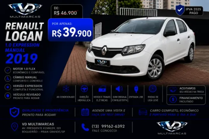 Renault Logan Expression Flex 1.0 12V 4P 2019