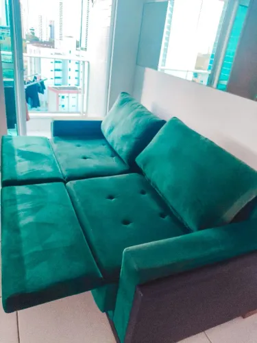 Sofá Retrátil e Reclinável Verde - Conforto e Estilo!