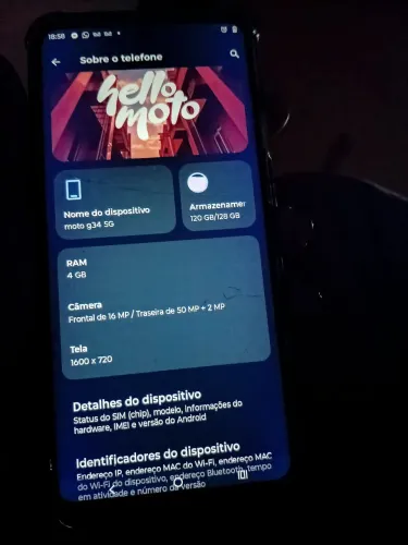 Vendo moto g 34 usado , leia a descrição!