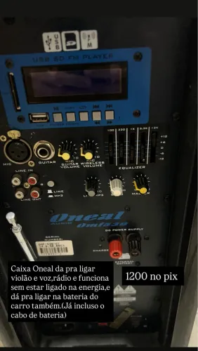 Caixa Oneal Ativa,funciona sem ligar na energia 