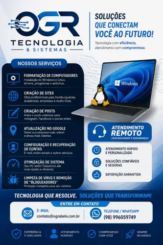 ? Formatação de Computador, Suporte Técnico e Criação de Sites