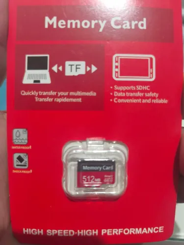 Cartão Micro SD 512MB com adaptador SD