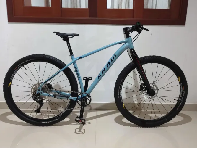 Bicicleta mtb completa, muito nova, relação Shimano