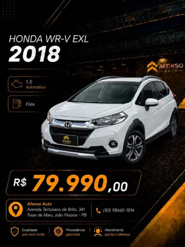 Honda WR-V EXL 1.5 Flexone 16V 5P Aut. 2018