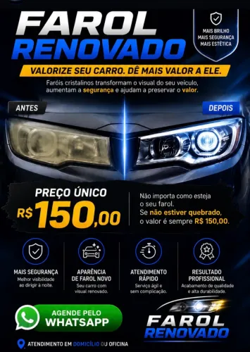     Deixe Seu Farol Novo Novamente - R$ 150