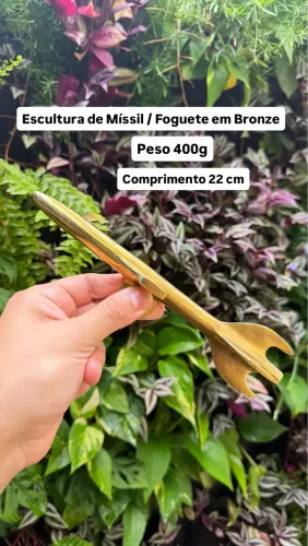 Escultura de Míssil / Foguete em Bronze