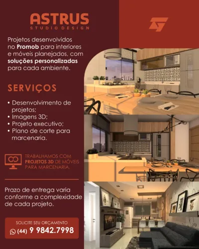 PROJETO 3D PARA MARCENARIA.