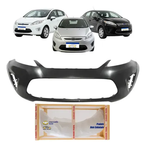 Parachoque Ford Fiesta Sedan Hatch  2011 2012 2013 Mexicano Preto