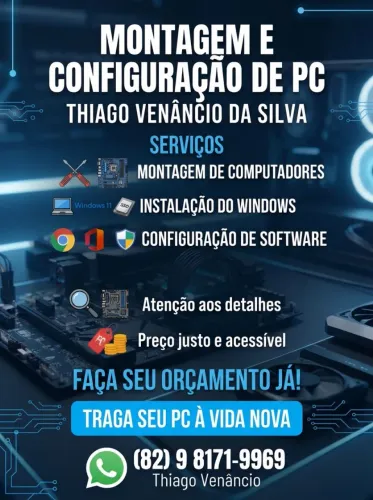 Montagem e limpeza de computador