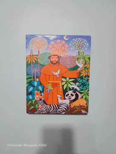 Cerâmica artística - São Francisco de Assis | Militão dos Santos | Medida: 20x25