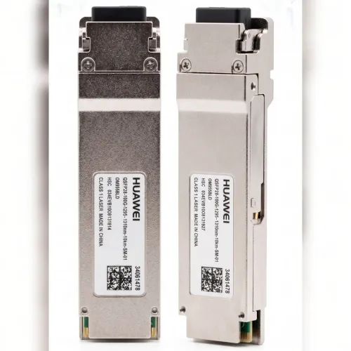 Par Módulo Transceiver Gbic Qsfp28 100g 10km Huawei Lacrado