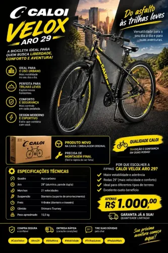 Bicicleta caloi aro 29
