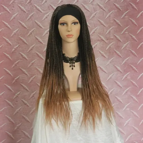 Peruca Wig Tranças Castanho Chocolate