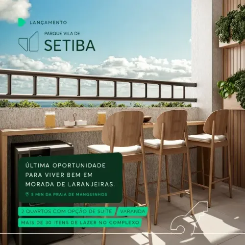 Lançamento Apartamentos 2 quartos em Morada de laranjeiras - Serra ES