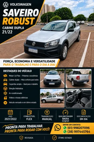 Volkswagen Saveiro Robust 1.6 Total Flex 8V CD 2022