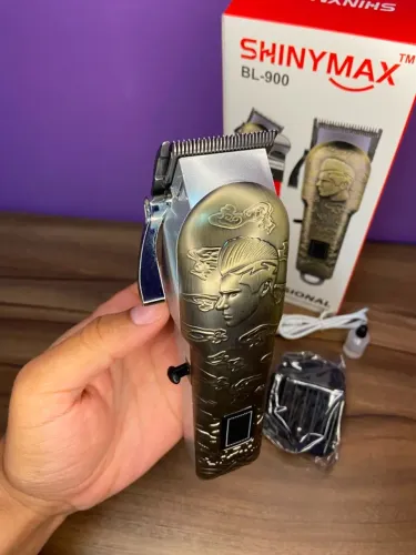 Máquina de Cortar Cabelo Acabamento Shinymax BL-900 Bronze Gravada an3