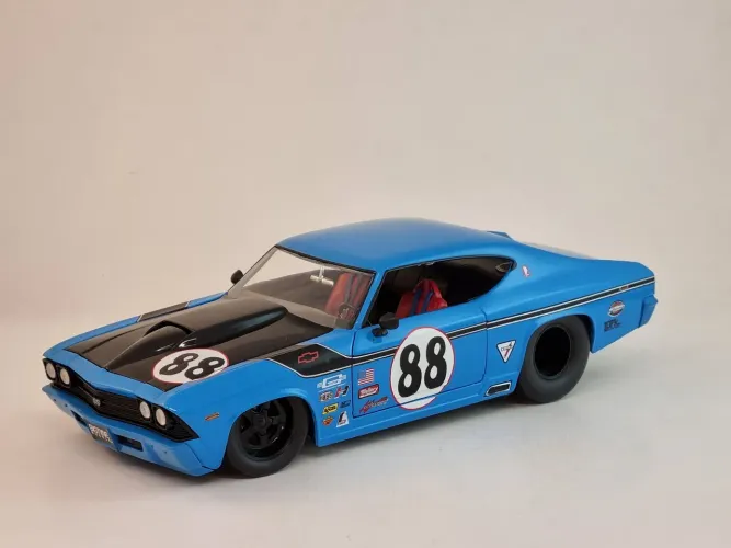 1969 Chevrolet Chevelle SS miniatura 1:18 JadaToys série Big Time Muscle fora de catálogo