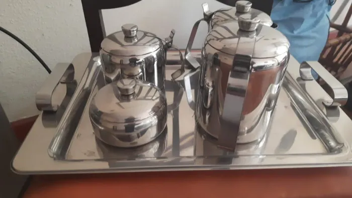 Aparelho de café em aço inox